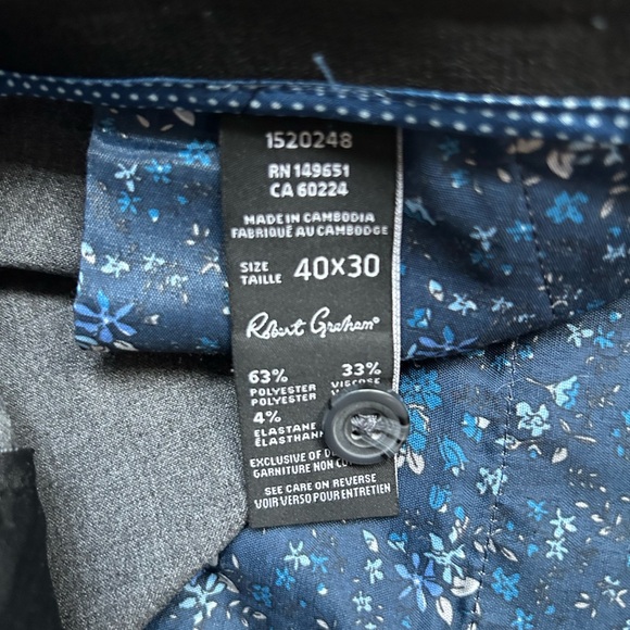 Robert Graham Charcoal Dress Pants - Picture 3 of 4